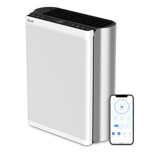 LEVOIT EverestAir Luftreiniger: Große Räume, Allergiker, Smart WiFi, Alexa, Leise 26dB
