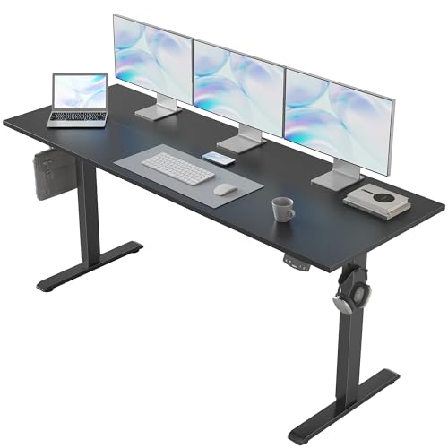 Agliestic Ergonomischer Höhenverstellbarer Steh-Sitz-Schreibtisch 160x80cm Doppelmotor Memory-Steuerung Homeoffice