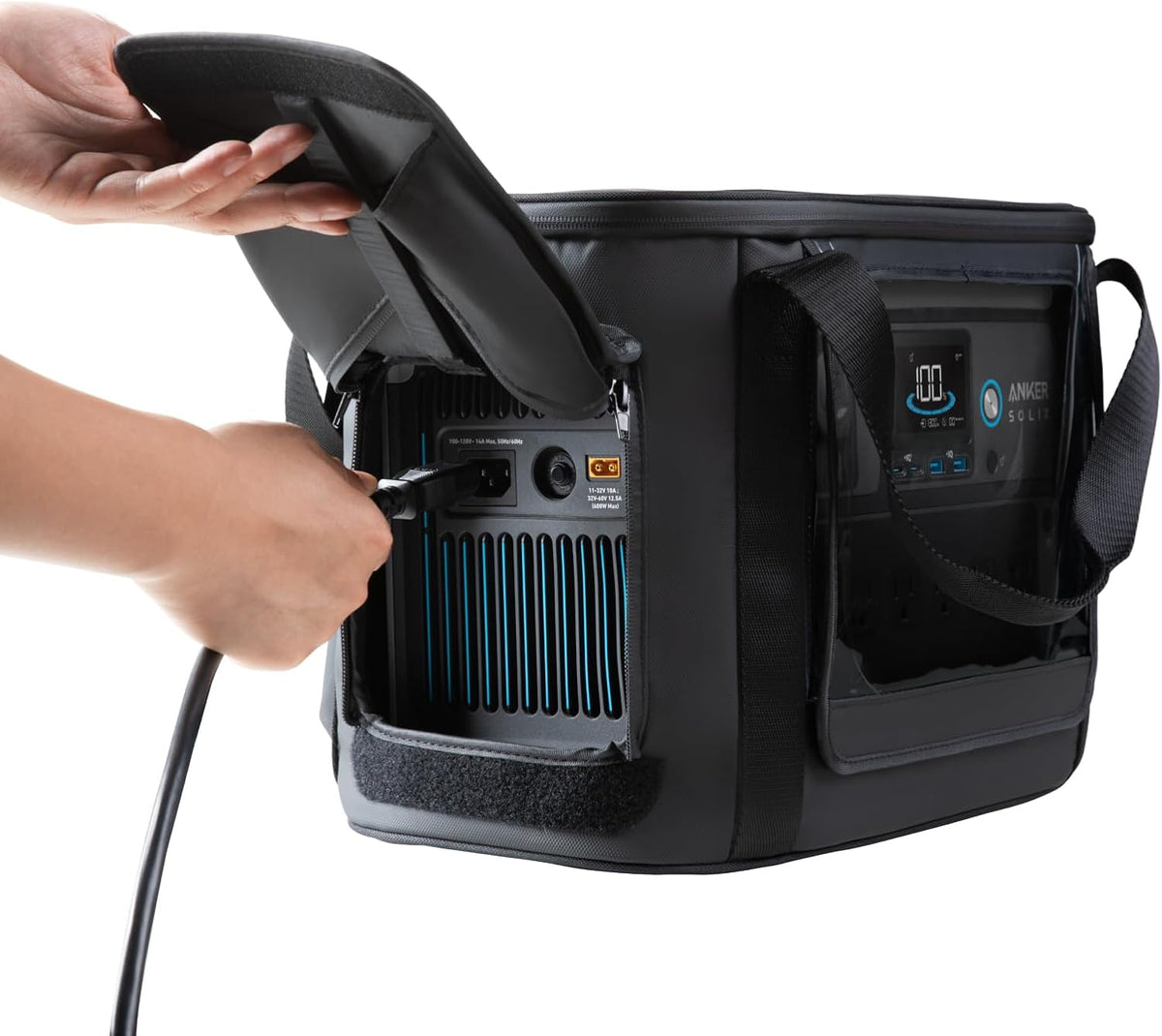 Anker SOLIX C1000 Powerstation 1056Wh, 1800W, mit Tasche & 4 AC-Steckdosen