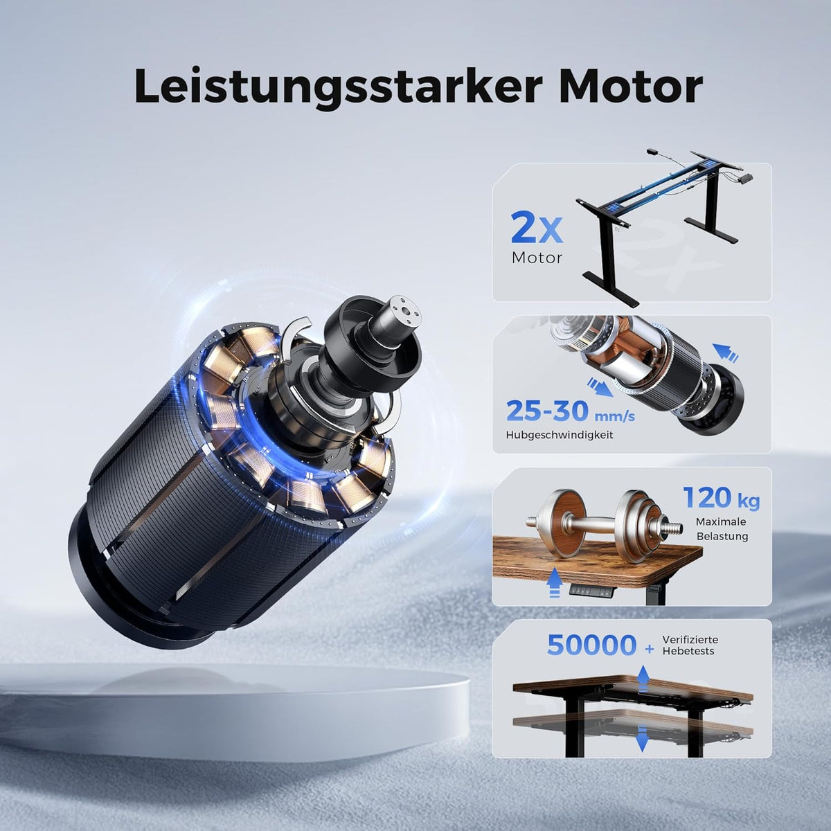 Agliestic Ergonomischer Höhenverstellbarer Steh-Sitz-Schreibtisch 160x80cm Doppelmotor Memory-Steuerung Homeoffice